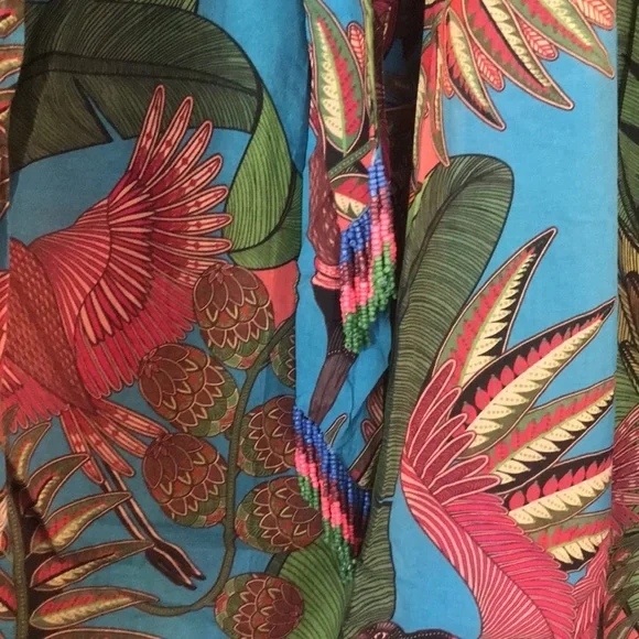 🎉Hist Pick🎉 Farm Rio Totally Tuiuiu Halter Maxi Dress size L - Picture 7 of 15